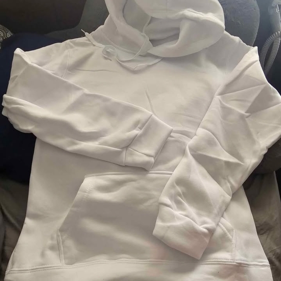 None Other - White Hoodie for Women Or Men.